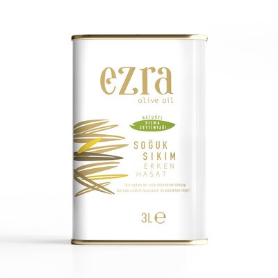 EZRA OLİVE OİL - Soğuk Sıkım Naturel Yeni Hasat 3 LT Zeytinyağı 2025-2026 Hasadı