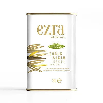 Soğuk Sıkım Naturel Yeni Hasat 3 LT Zeytinyağı 2025-2026 Hasadı