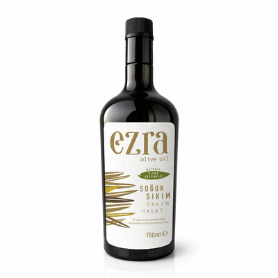 EZRA OLİVE OİL - Soğuk Sıkım Naturel Erken Hasat 750 ml Zeytinyağı 2025-2026 Hasadı
