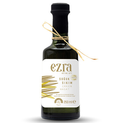 EZRA OLİVE OİL - Premium Ödüllü Soğuk Sıkım Naturel Yeni Hasat 250 ml Zeytinyağı<br>2024 Hasadı EZRA OLİVE OİL - Premium Ödüllü Soğuk Sıkım Naturel Yeni Hasat 250 ml Zeytinyağı<br>2024 Hasadı