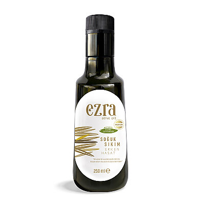 EZRA OLİVE OİL - Premium Ödüllü Soğuk Sıkım Naturel Yeni Hasat 250 ml Zeytinyağı 2025-2026 Hasadı