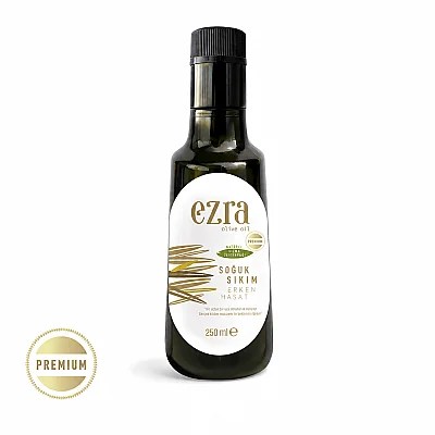Premium Ödüllü Soğuk Sıkım Naturel Yeni Hasat 250 ml Zeytinyağı 2025-2026 Hasadı