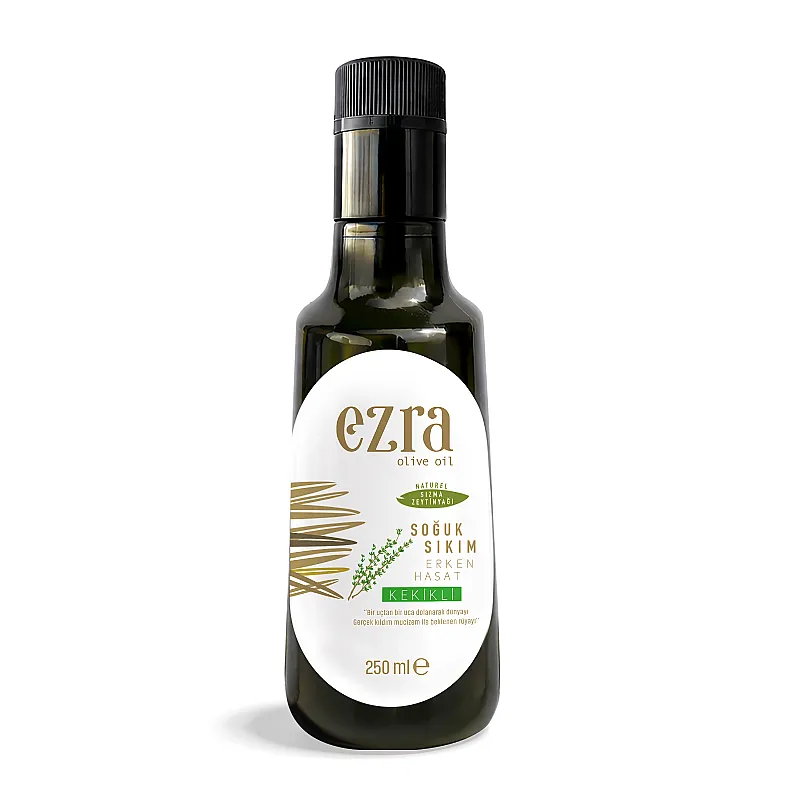 Soğuk Sıkım Naturel Erken Hasat 250 ml Kekikli Zeytinyağı 2025 - 2026 Hasadı - 1