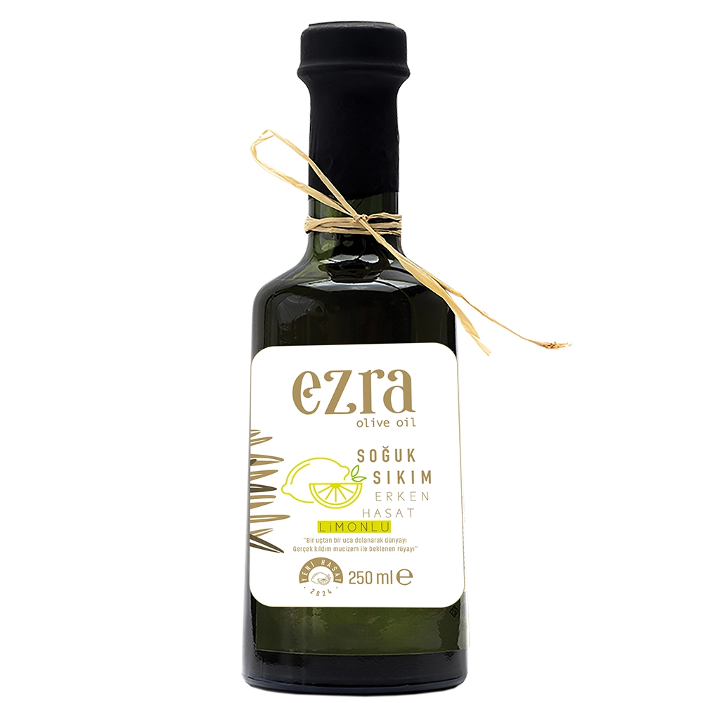 Soğuk Sıkım Naturel Erken Hasat 250 ml Limonlu Zeytinyağı<br>2024 - 2025 Hasadı