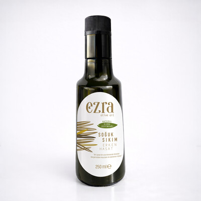 EZRA OLİVE OİL - Soğuk Sıkım Naturel Erken Hasat 250 ml Zeytinyağı 2025-2026 Hasadı